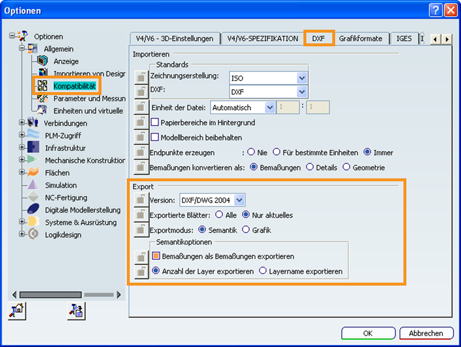 catia dxf export